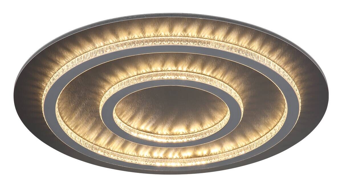 GLOBO LED-Deckenleuchte hellgrau mattschwarz anthrazit Metall Kunststoff H/D: ca. 6x55 cm 1 Brennstellen