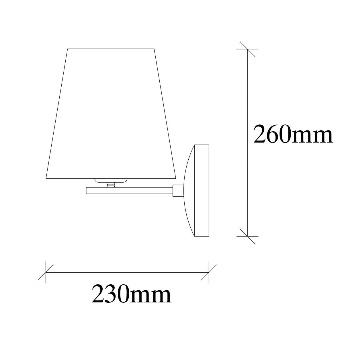 Opviq Wandleuchte creme schwarz Metall B/H/L: ca. 22x26x18 cm E27 1 Brennstellen