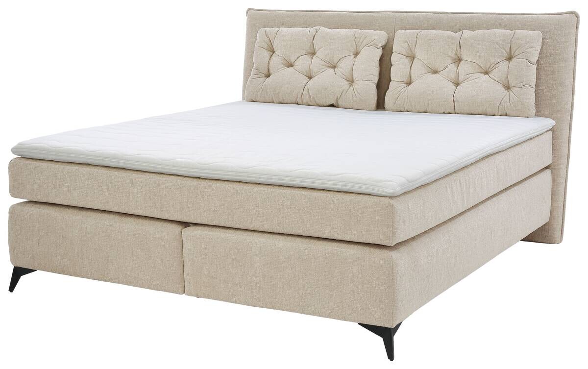 Boxspringbett beige Liegefläche B/L: ca. 180x200 cm