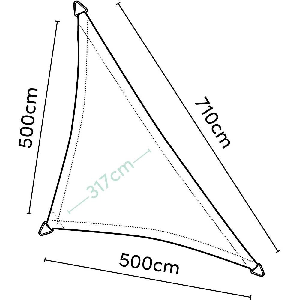 PLATINUM Sonnensegel Coolfit sand Polyethylen B/H/L: ca. 500x1x500 cm