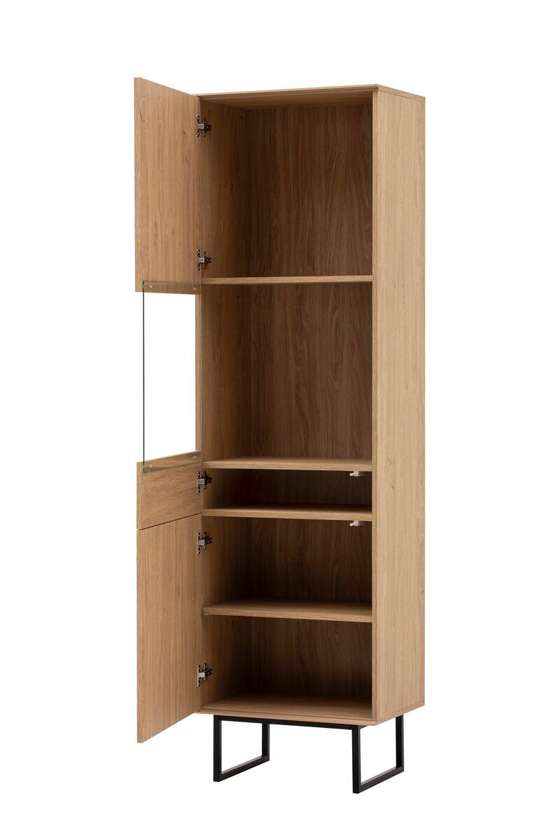 Vitrine Kalmar Oak Stone Nachbildung B/H/T: ca. 58x200x40 cm