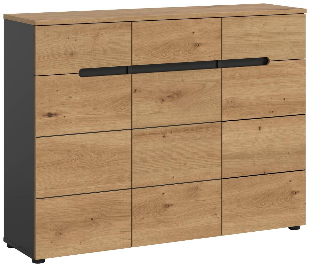 Schuhkommode Canu basaltgrau Nachbildung Artisan Nachbildung B/H/T: ca. 94x120x37 cm