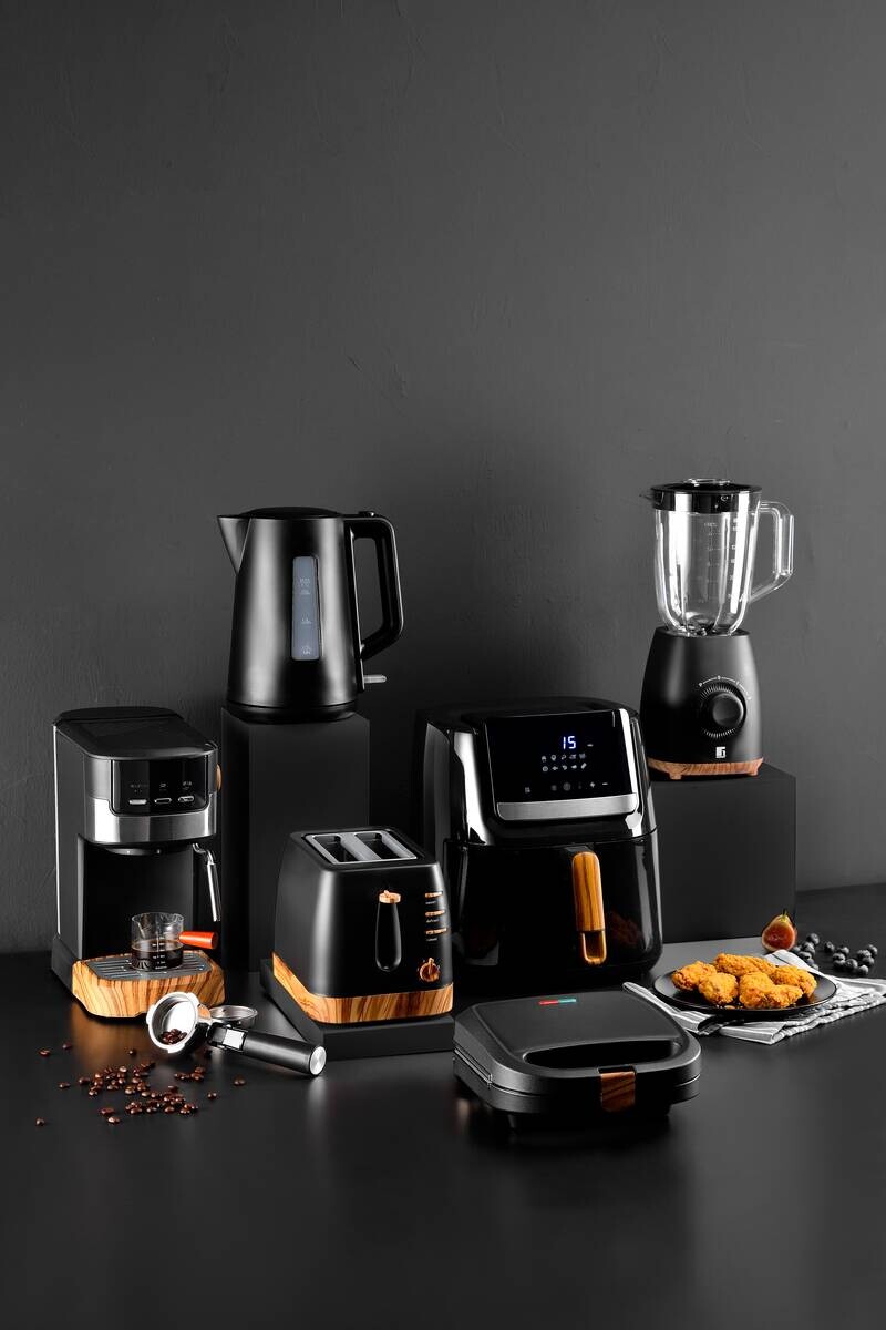 BERGNER Sandwichmaker schwarz B/H/L: ca. 24,5x11,5x24 cm