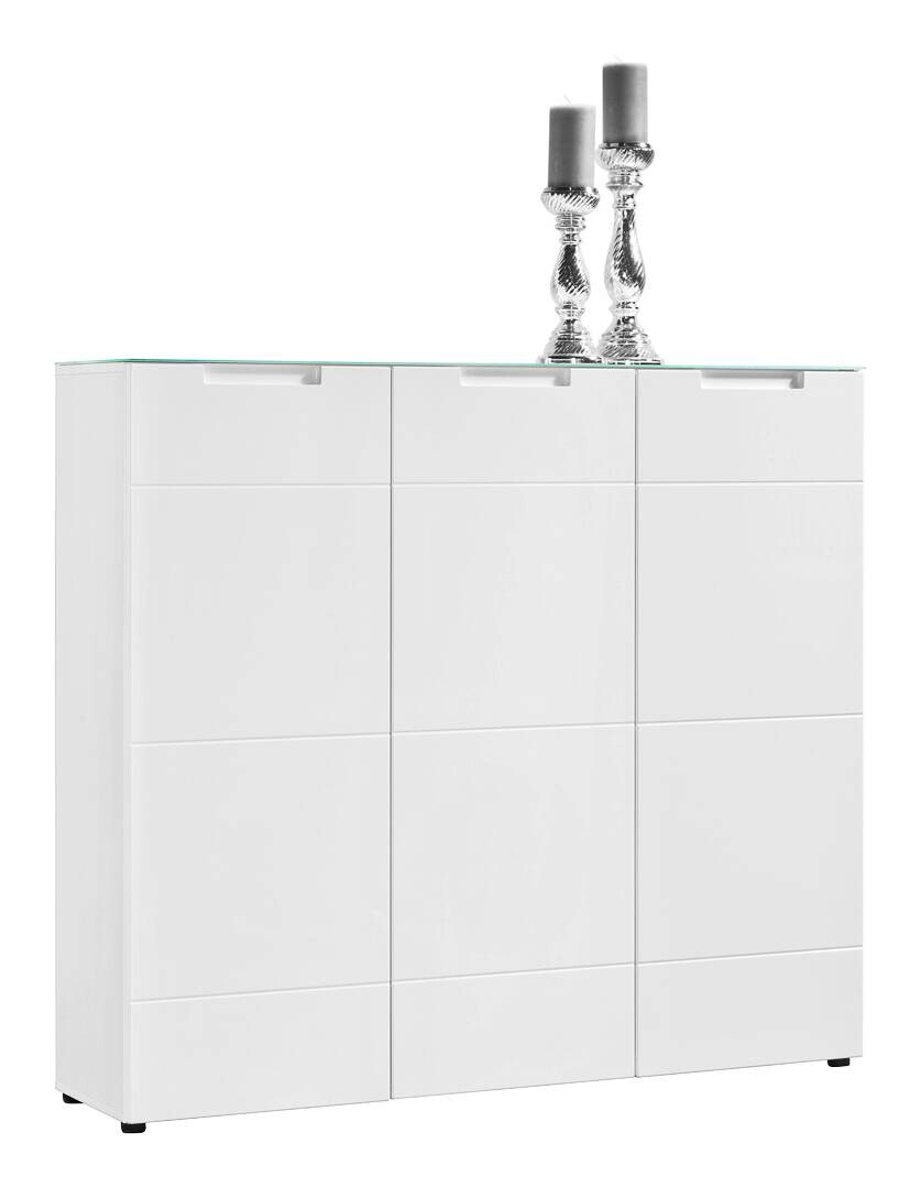 Kommode Mailand 13 weiß weiß Hochglanz B/H/T: ca. 135x120x34 cm