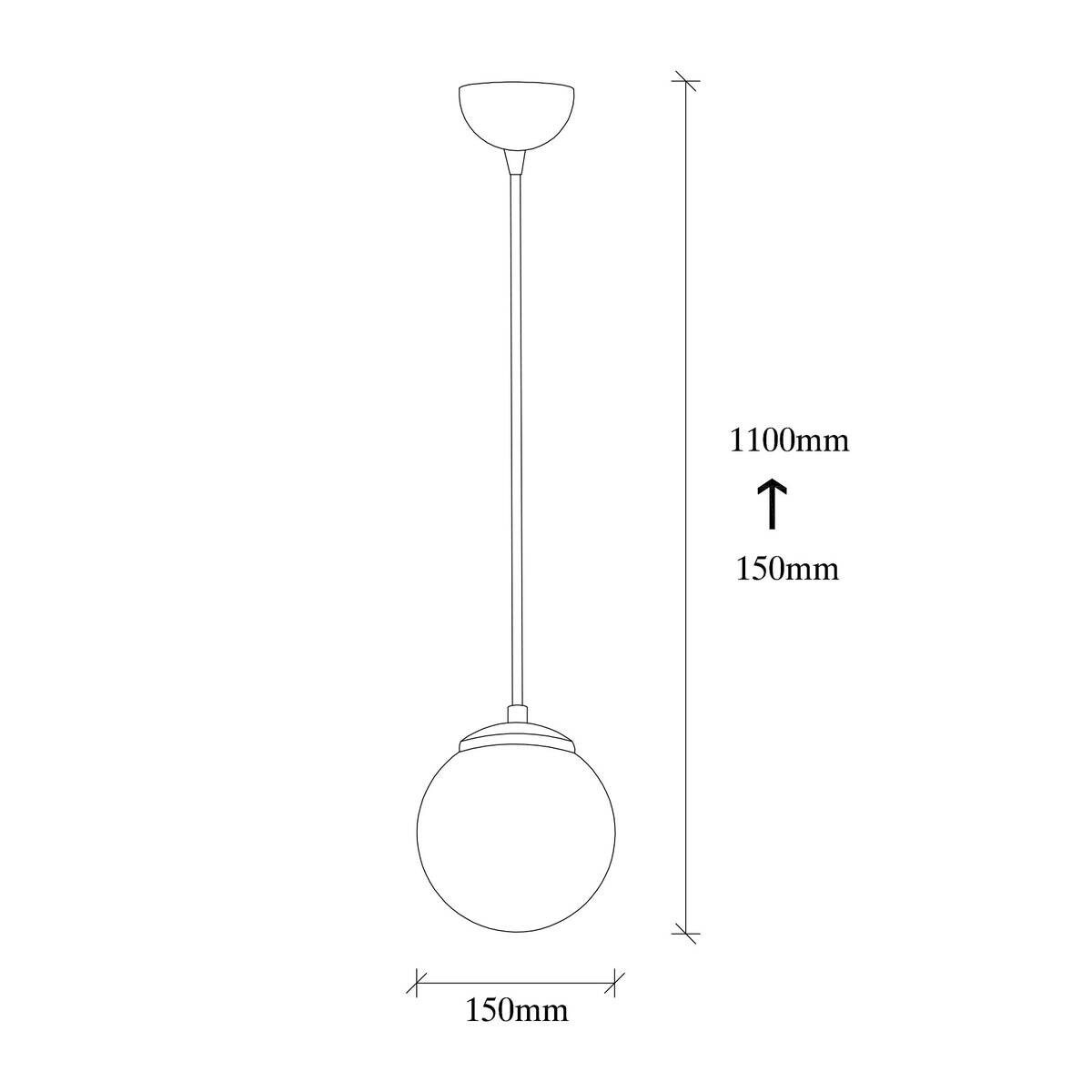 Opviq Pendelleuchte silber B/H/T: ca. 15x110x15 cm E27 1 Brennstellen