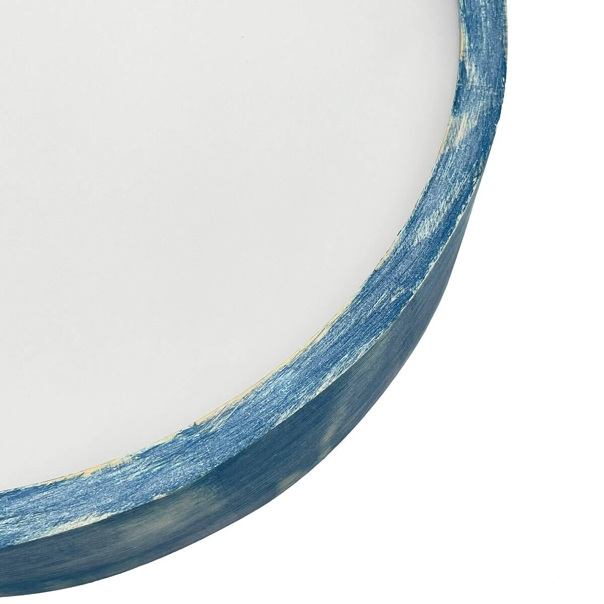 Lamkur Deckenleuchte blau hellbraun Glas Holz B/H/L: ca. 38x38x10 cm 2 Brennstellen