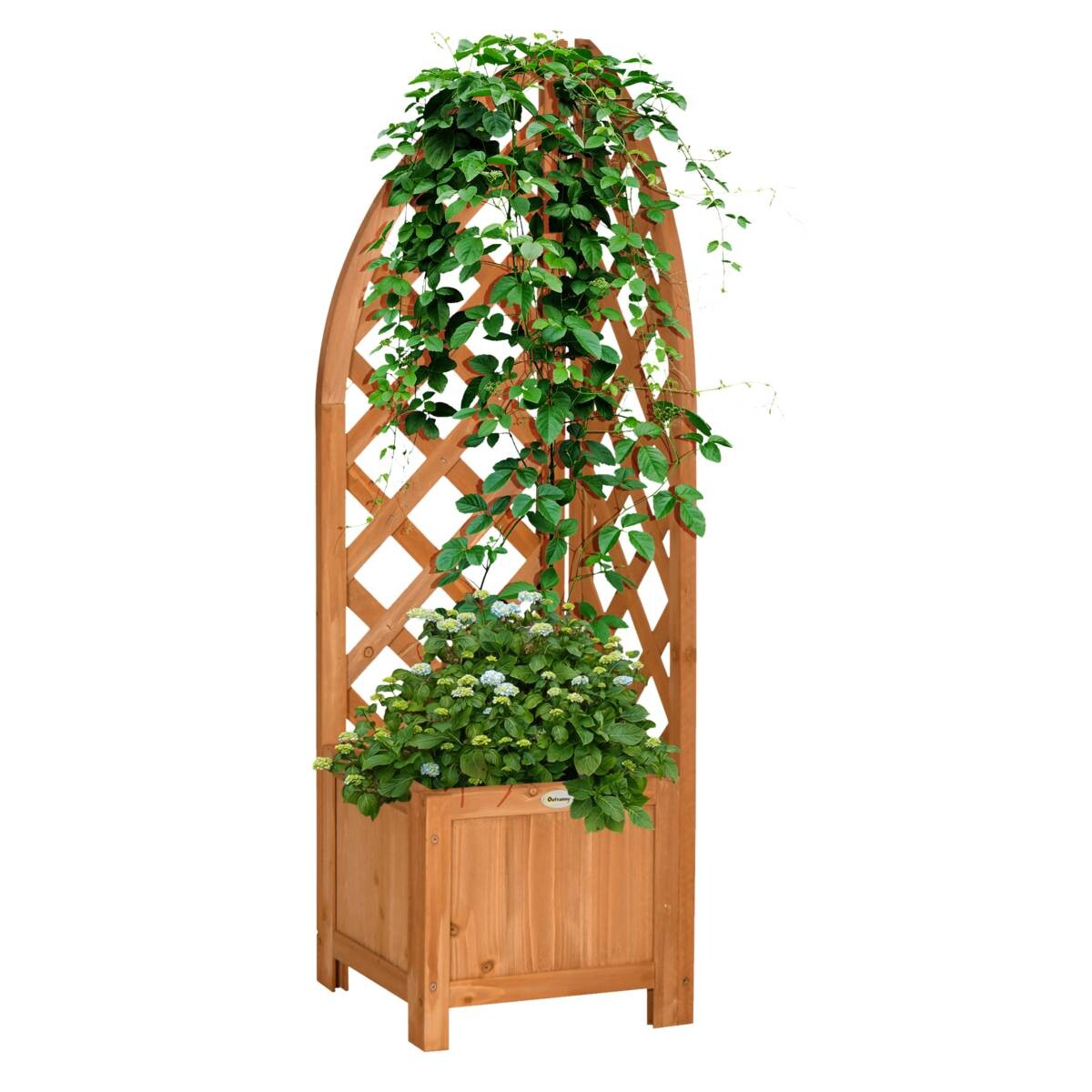 Outsunny Eckbeet braun B/H/L: ca. 32x108x32 cm