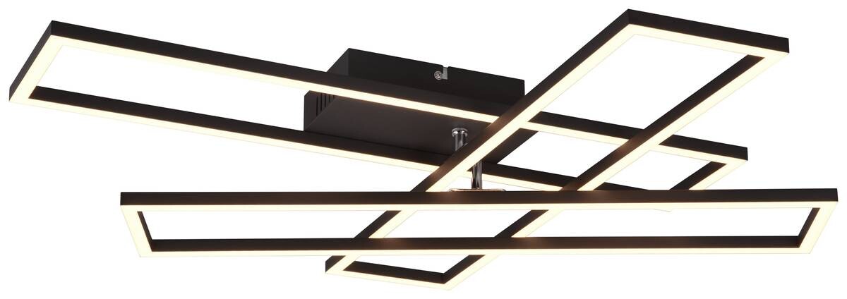 Reality LED-Deckenleuchte R64423132 Corso schwarz Metall B/H/T: ca. 66x10x60 cm 1 Brennstellen