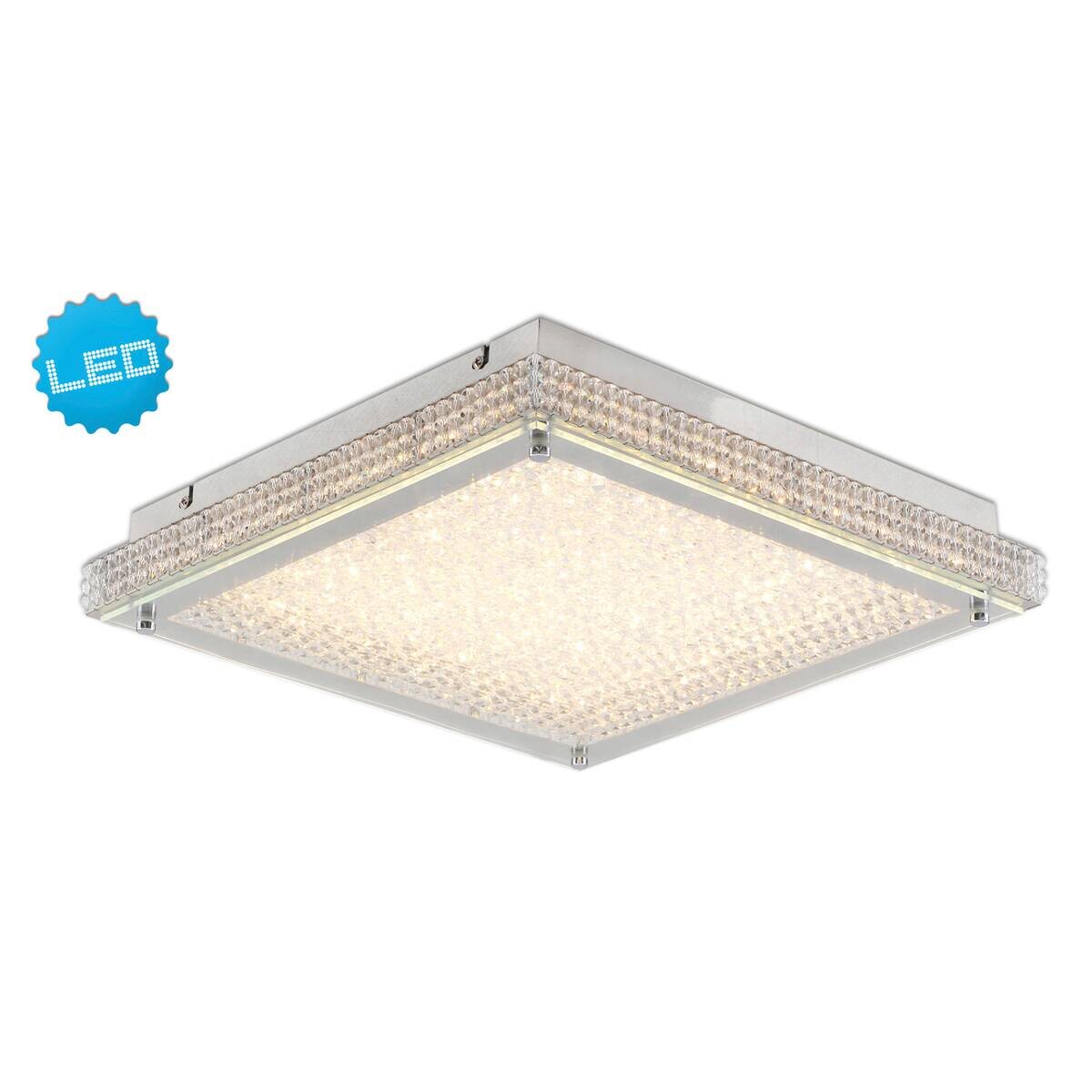 Näve Leuchten Deckenleuchte 1200931 transparent Metall Kunststoff B/H/T: ca. 39x7,2x39 cm null 1 Brennstellen