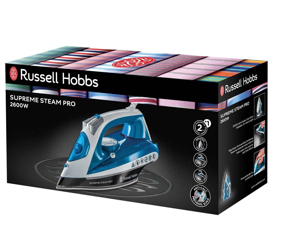 Russell Hobbs Dampf-Bügelautomat 23971-56 blau weiß Metall Kunststoff B/H/L: ca. 12,5x16x28,6 cm