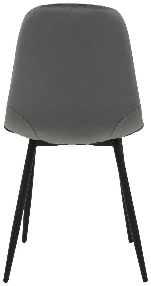 Stuhl Mira 2er Set grau Samtoptik B/H/T: ca. 44x89x53,5 cm