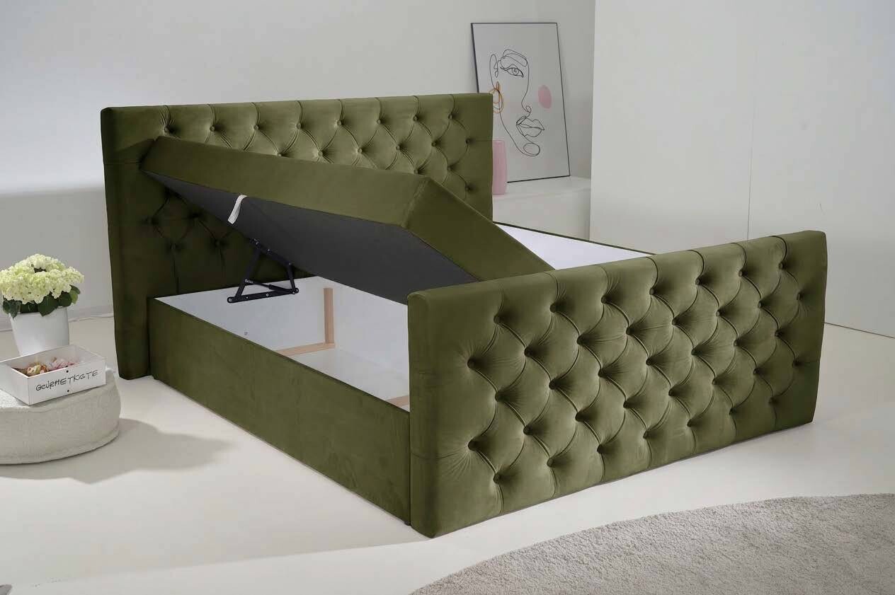 Boxbett Glow olive Liegefläche B/L: ca. 140x200 cm