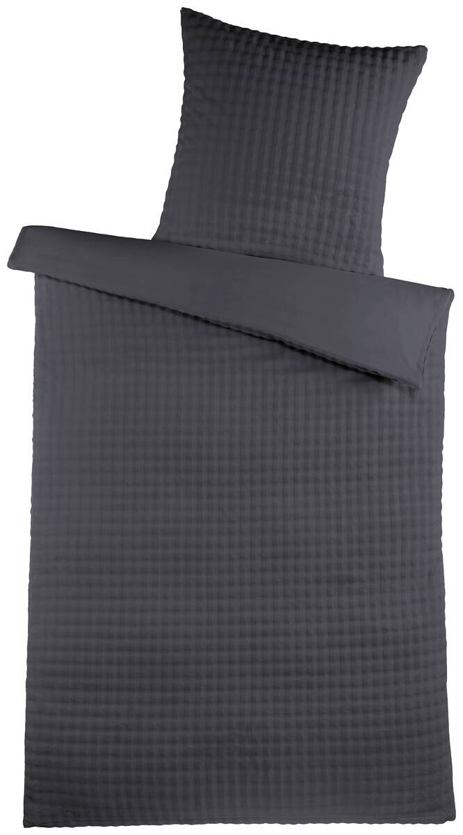 Microfaser Bettwäsche Flanell Asphalt Polyester B/L: ca. 135x200 cm