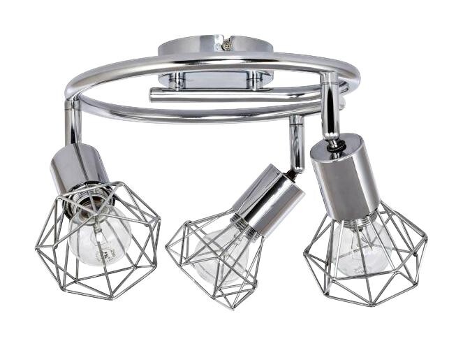 POCOline Spotspirale Aurelius Chrom Metall H/D: ca. 21x26 cm E14 3 Brennstellen