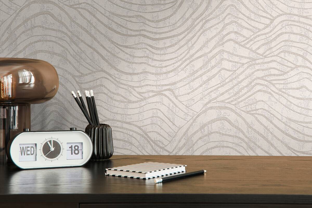 A.S.Creation Vliestapete weiß silber B/H/D: ca. 53x1005x8,4 cm