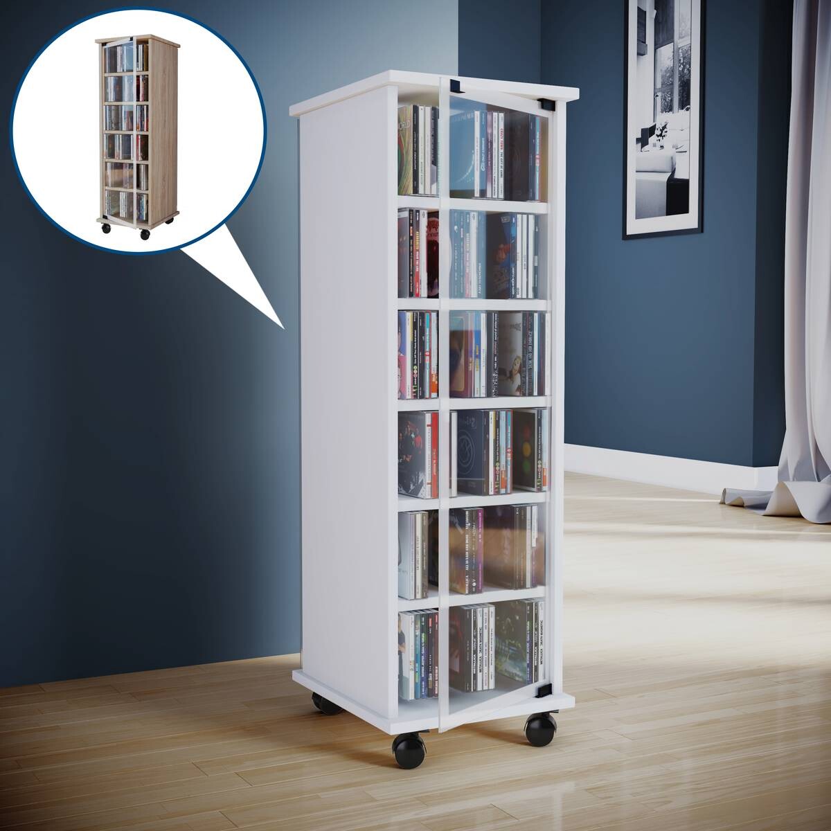 Regal Valenza weiß Holzwerkstoff B/H/T: ca. 31x97,5x35 cm