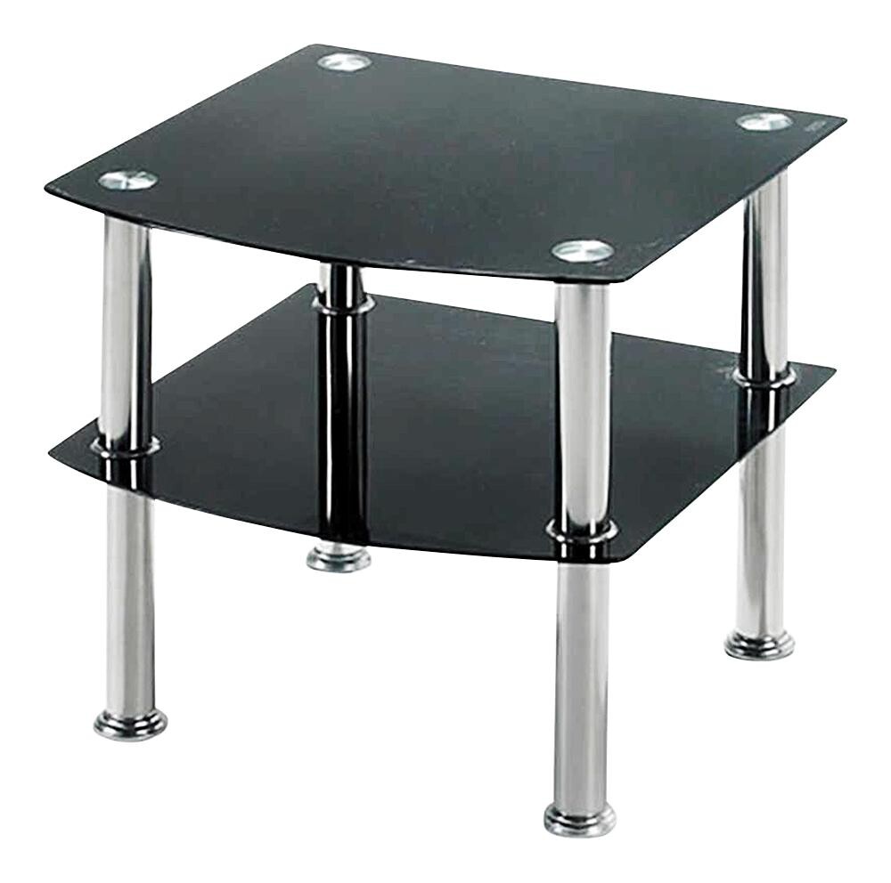 Beistelltisch schwarz Edelstahl Optik B/H/T: ca. 45x43x45 cm
