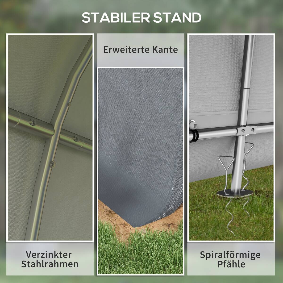 Outsunny Gartenhaus grau B/H/L: ca. 300x300x235 cm