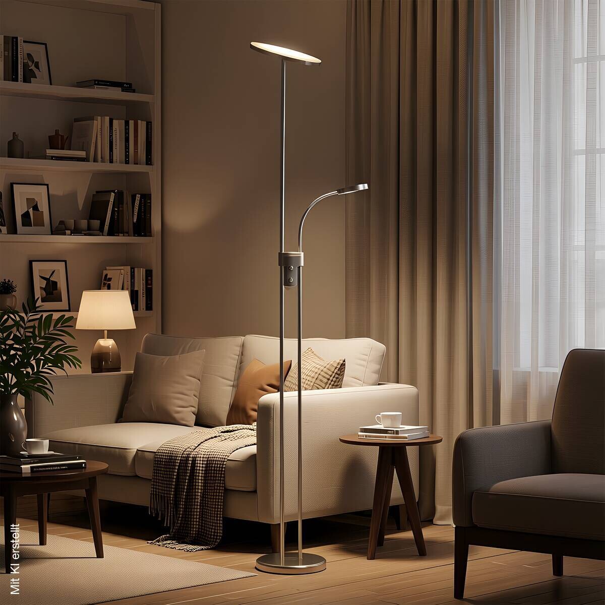 POCOline LED-Stehlampe Sydney Metall B/H/L: ca. 25x180x25,5 cm null 2 Brennstellen