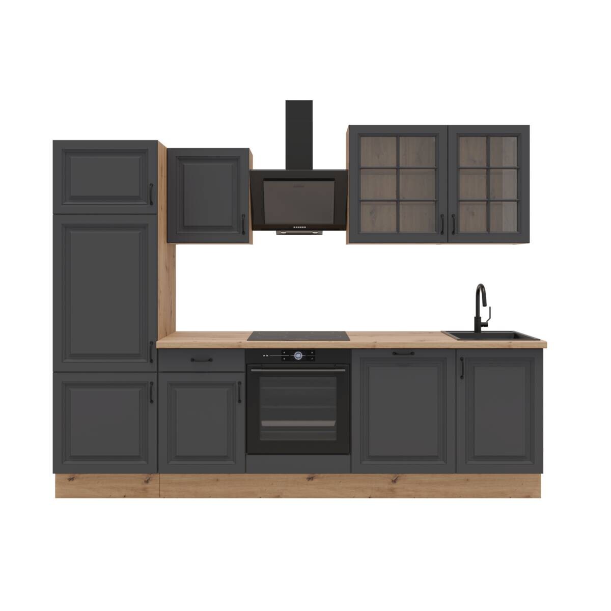 Küchenblock Stina Graphit B/H/T: ca. 280x219x60 cm