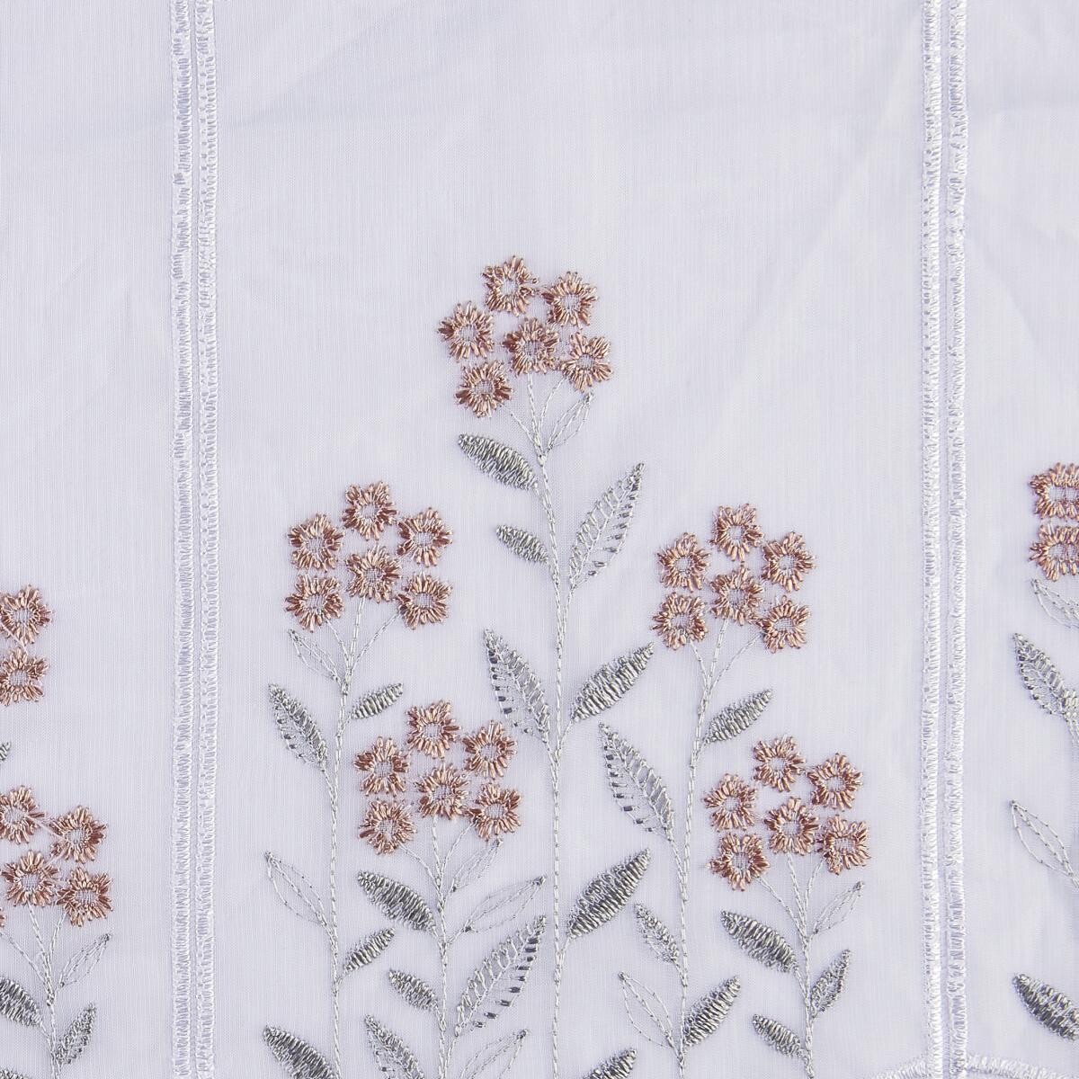 Scheibengardinen-Meterware Nadja rosé gold 100% Polyester H: ca. 60 cm
