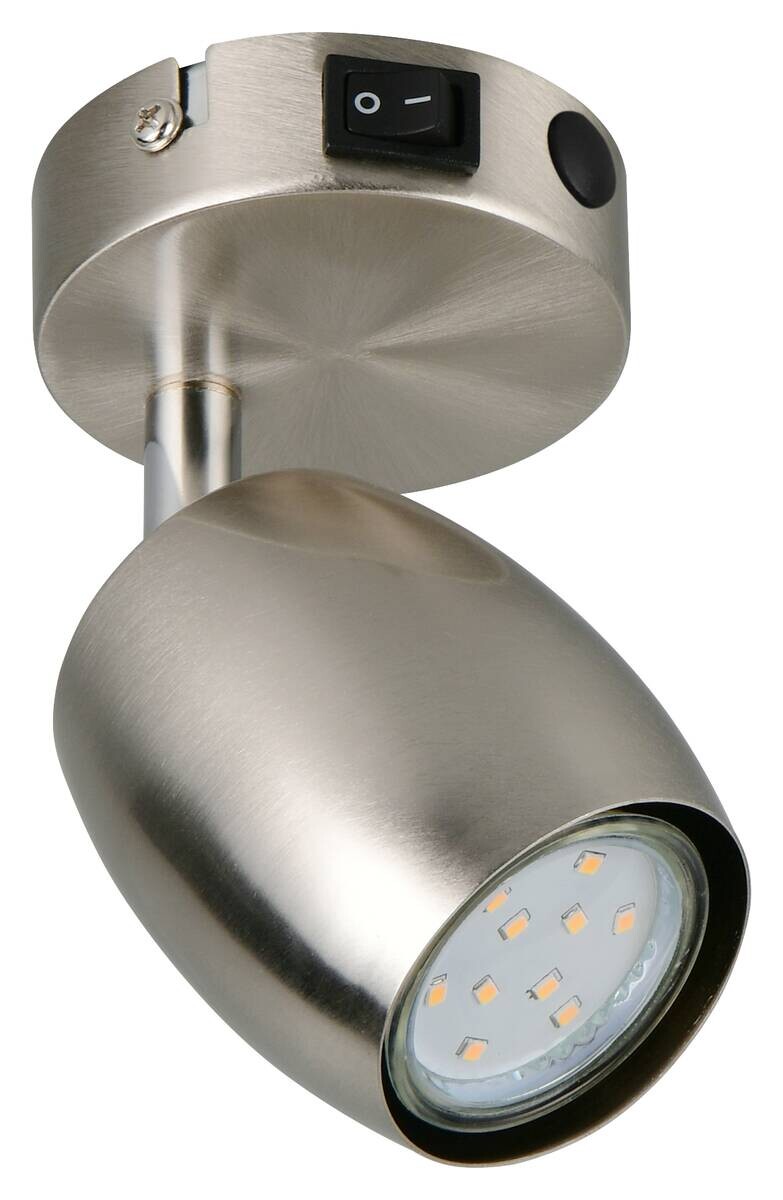 Reality Spots Nancy nickel matt Metall B/H/L: ca. 9,5x14x8 cm GU10 1 Brennstellen