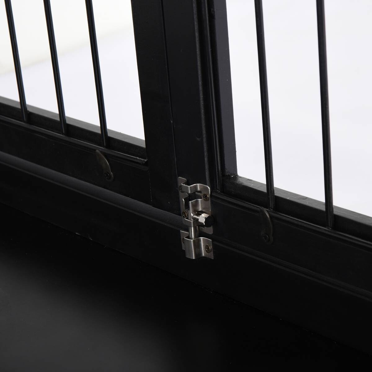 PawHut Hundekäfig schwarz MDF B/H/T: ca. 81x66x59 cm