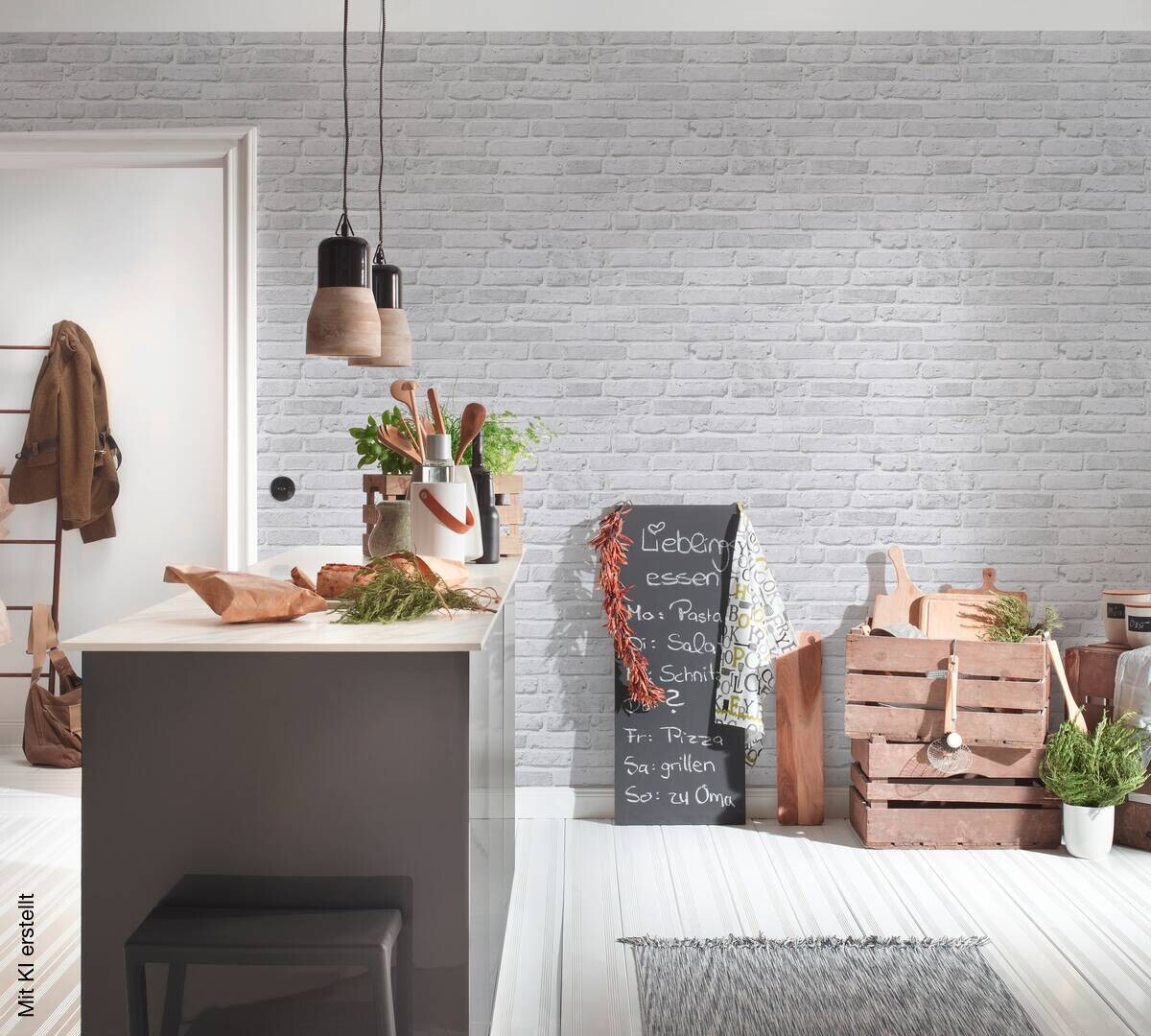 A.S.Creation Vliestapete Best of Wood`n Stone 2nd Edition Steine grau B/L: ca. 53x1005 cm