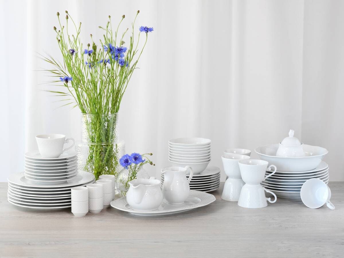 CreaTable Kombiservice Arianne weiß Porzellan 61 tlg.