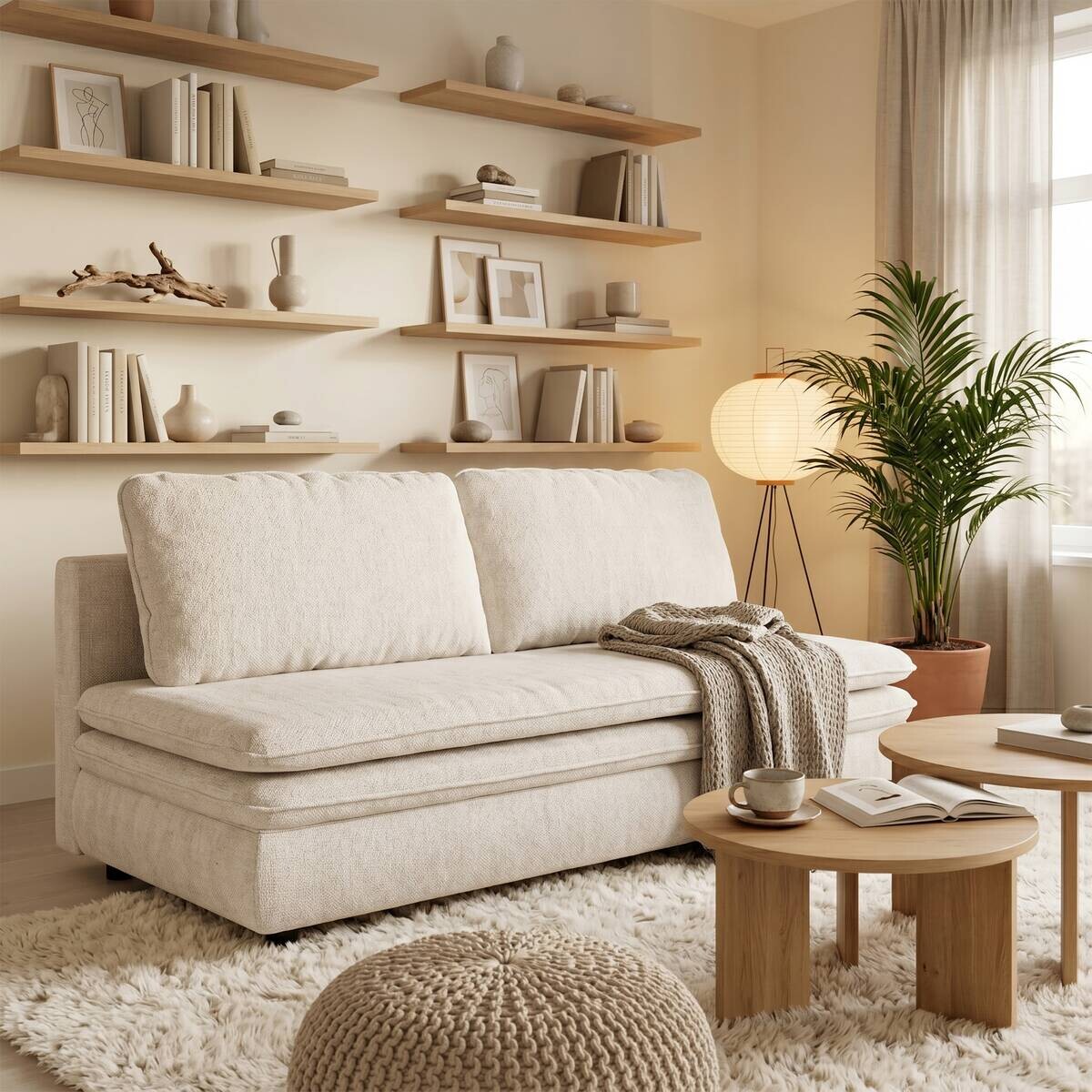 Schlafsofa pearl Microfaser B/H/T: ca. 200x89x85 cm