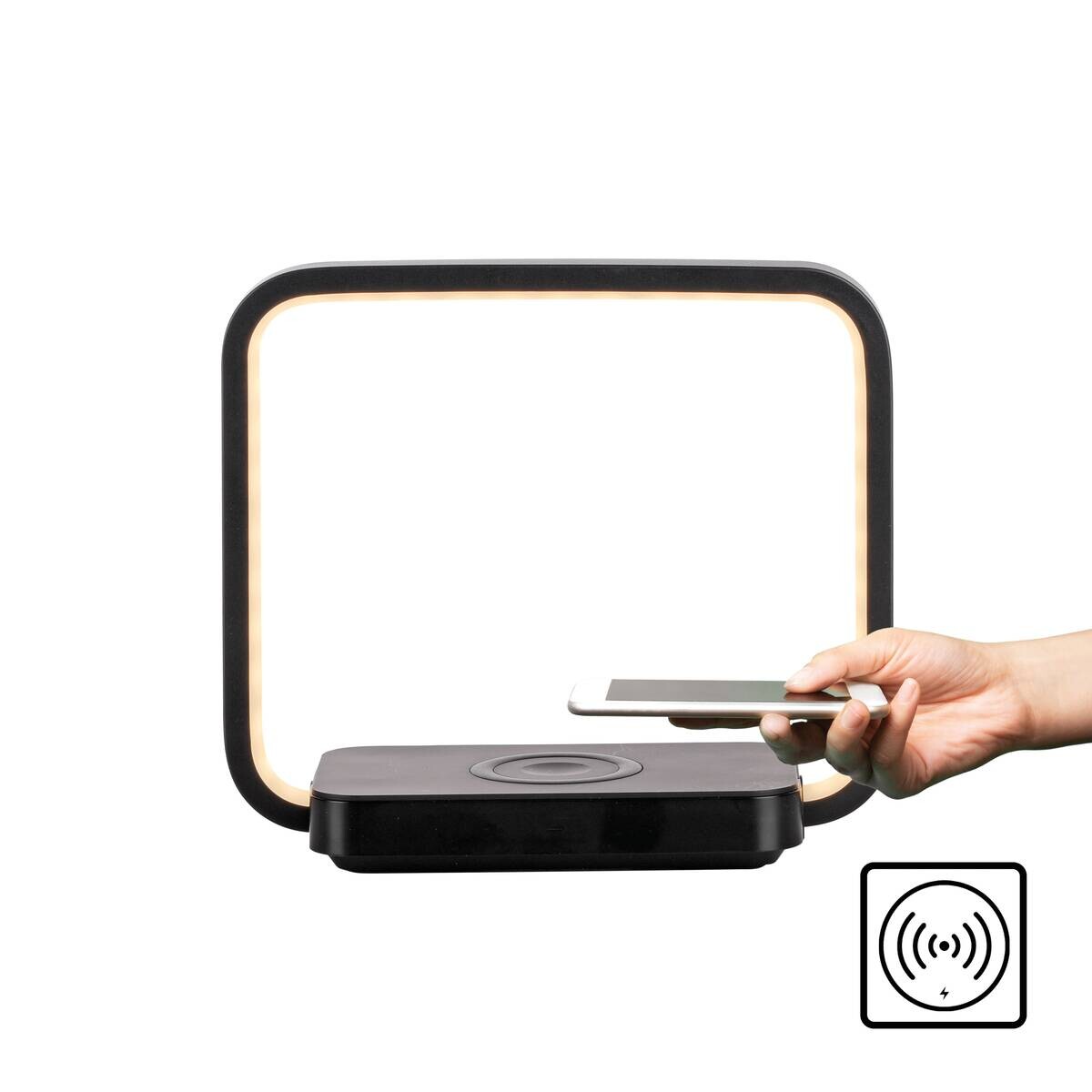 Just Light Tischleuchte Omari schwarz B/H/L: ca. 8x17,5x19,5 cm