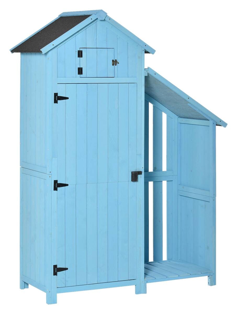 Outsunny Gartenhaus blau B/H/L: ca. 130x180x54,5 cm