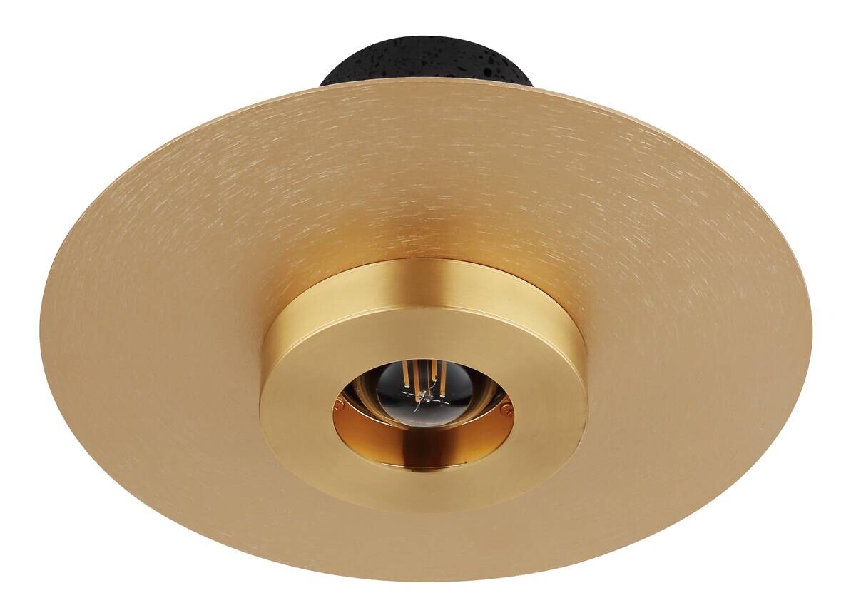 GLOBO Pendelleuchte messing schwarz Metall H/D: ca. 130x28 cm E27 1 Brennstellen