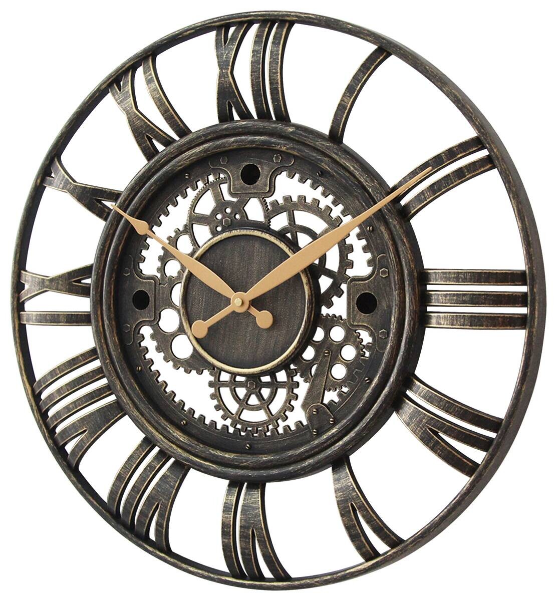 Wanduhr anthrazit T/D: ca. 6x51 cm