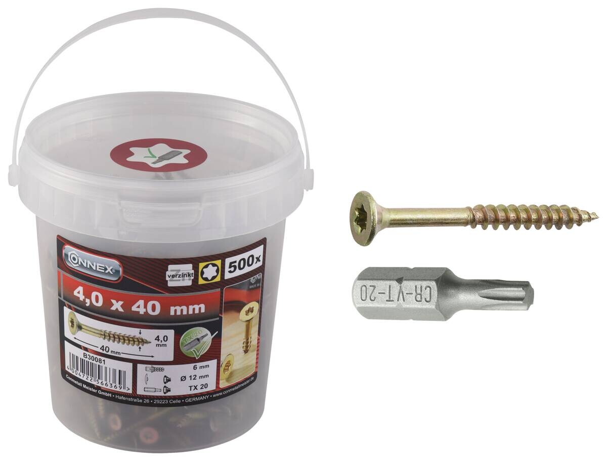 CONNEX Universalschraube TX 500 tlg.