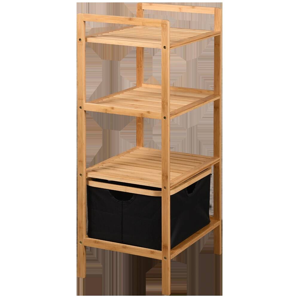 Regal schwarz Polyester B/H/L: ca. 33x93,5x44 cm