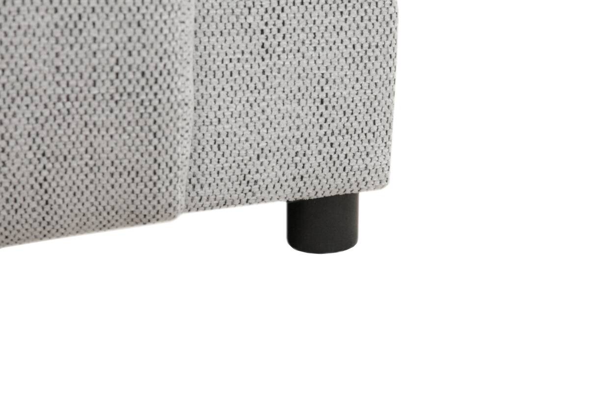 Ecksofa mit Bettfunktion und Bettkasten Lorenz hellgrau Microfaser B/H/T: ca. 284x74x180 cm