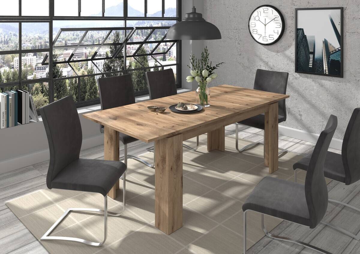 Esstisch Titan Eiche Nox Oak Nachbildung B/H/L: ca. 90x76x200 cm