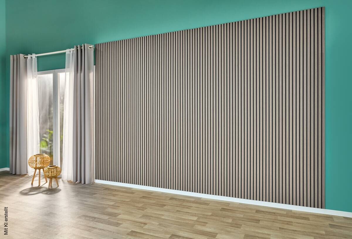 Wand- und Akustikpaneel grau L/B/H: ca. 244x60x1 cm pro Stück