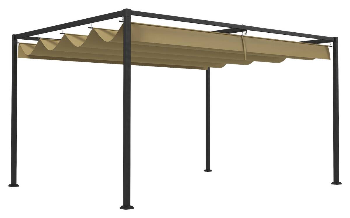 Outsunny Pergola khaki Polyester B/H/L: ca. 213x221x298 cm