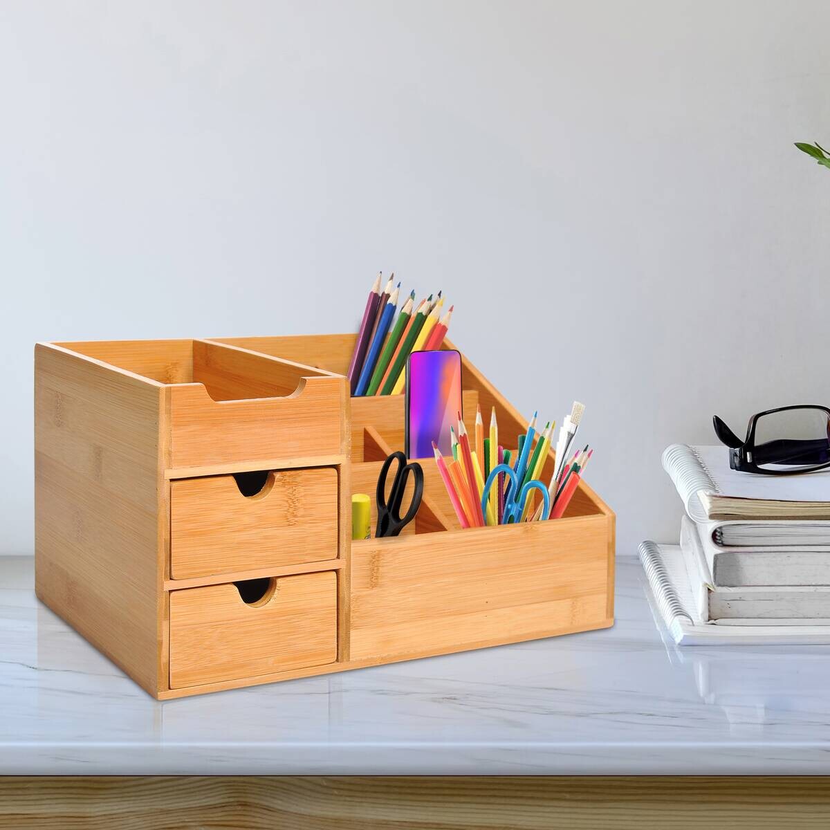 HOMCOM Organizer natur Bambus B/H/L: ca. 205x33x155 cm