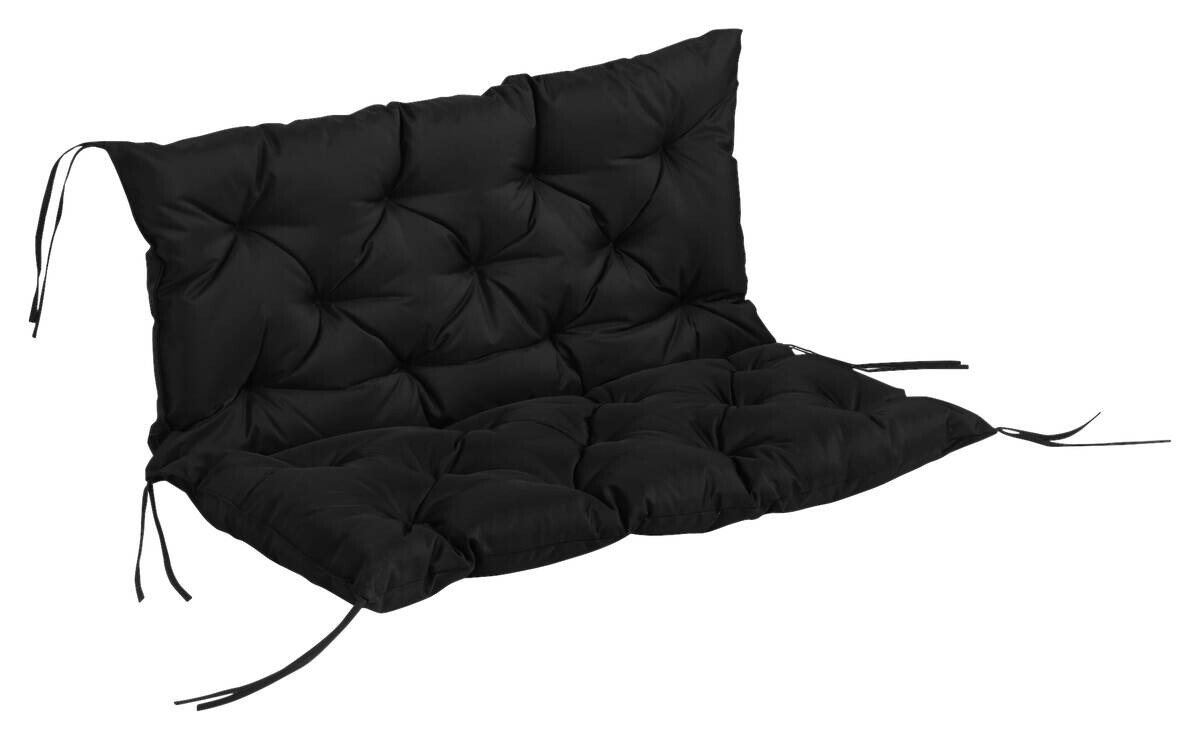 Outsunny Bankauflage schwarz Schaumstoff B/H/L: ca. 98x8x100 cm