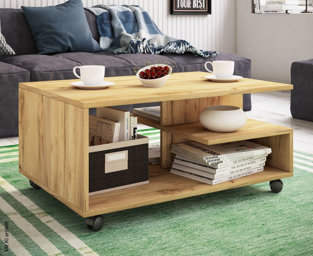 Couchtisch Stango Eiche Honig Nachbildung B/H/T: ca. 80x40x50 cm
