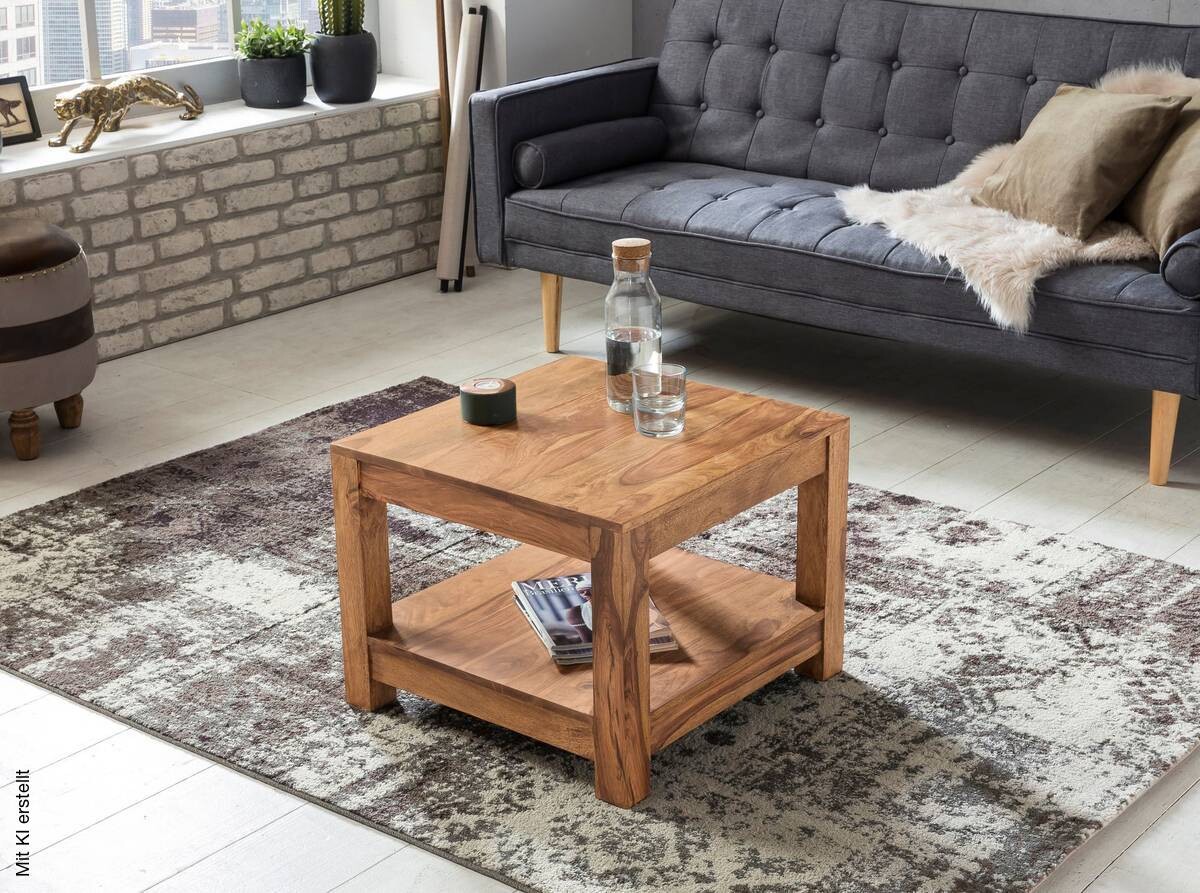 Couchtisch natur B/H/T: ca. 60x45x60 cm
