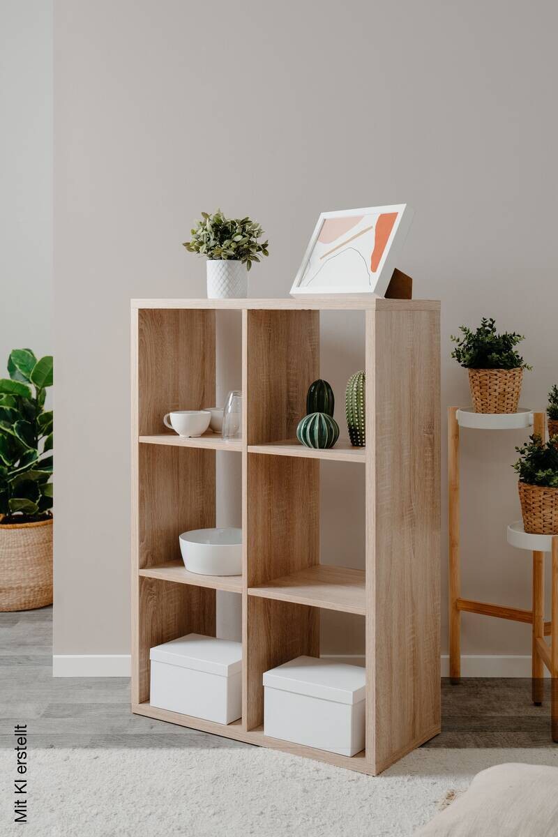Raumteiler Max Eiche Sonoma Nachbildung B/H/T: ca. 73x107x33 cm