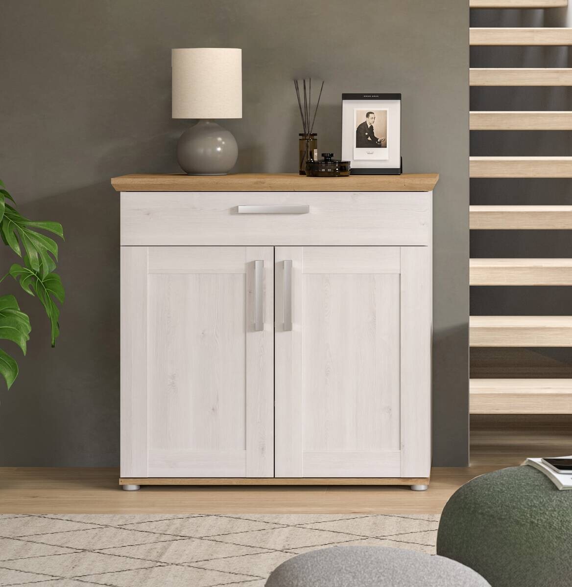 Schuhschrank Verona Sibiu Lärche Nachbildung Eiche Artisan Nachbildung B/H/T: ca. 95x92x39 cm