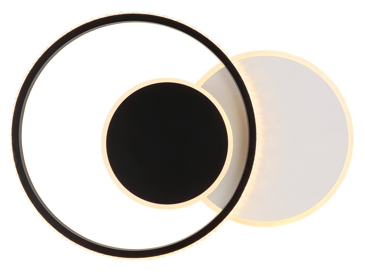 GLOBO LED-Deckenleuchte Perlix 67197-18 schwarz Acryl Metall B/H: ca. 45x32 cm