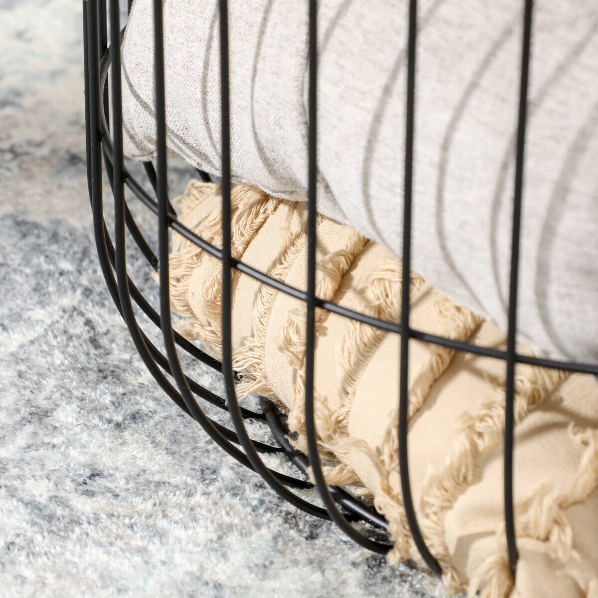 HOMCOM Beistelltisch schwarz Polypropylen B/H/L: ca. 40x40x40 cm