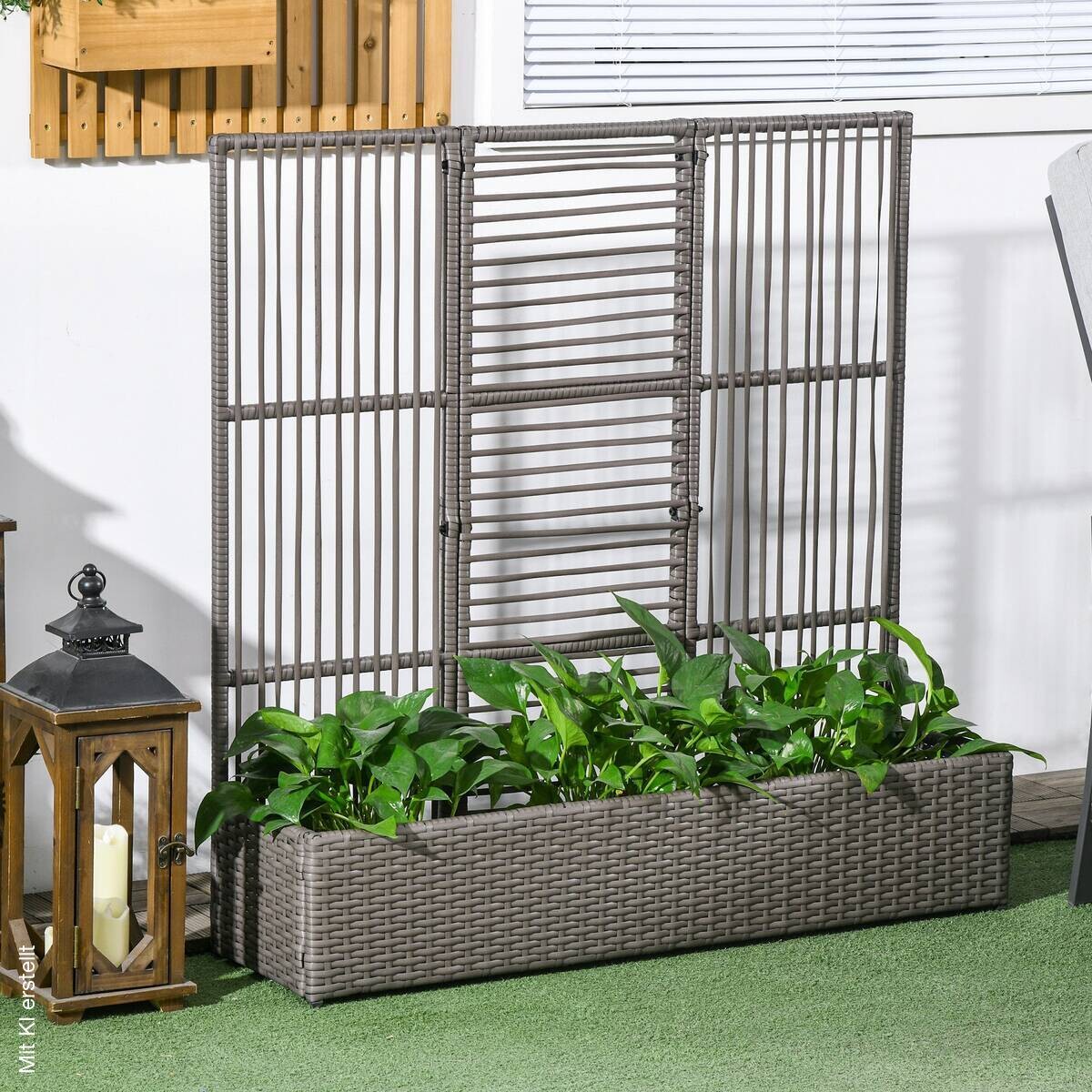 Outsunny Hochbeet grau B/H/T/L: ca. 29x103x29x103 cm
