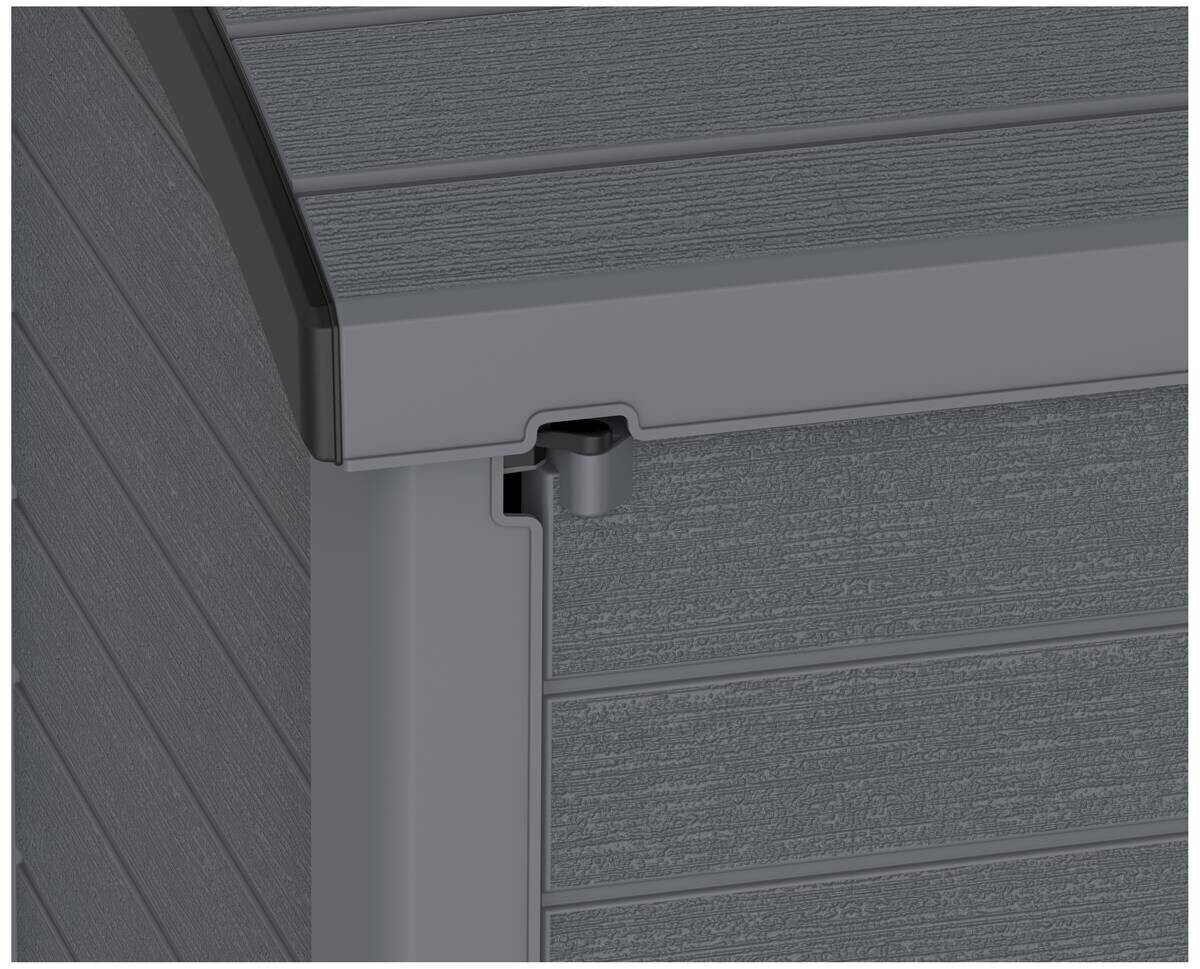 VCM Mülltonnenbox 2er StoreAway grau Kunststoff B/H/L: ca. 145x125x83 cm